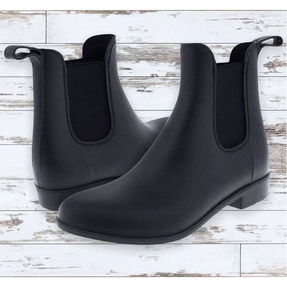 Capelli Chelsea Matte Black Waterproof Slip On Ankle Rain Boots Size 6 NEW - Picture 2 of 7